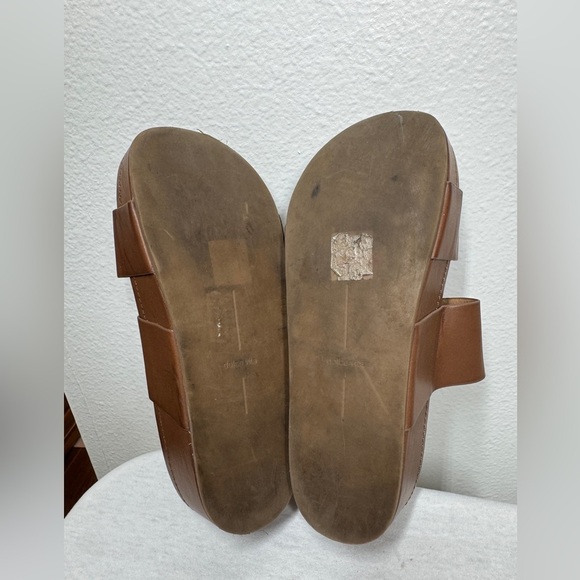 Dolce Vita Cici Slide Platform Brown Faux Leather Buckle Open Toe Sandals Size 7 - Picture 10 of 11